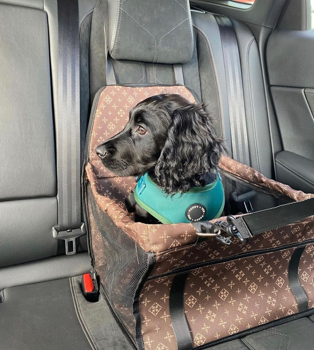 louis vuitton dog car seat