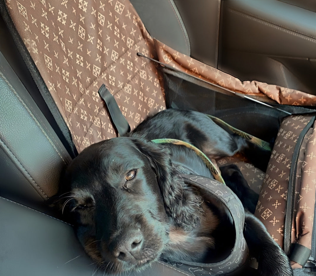 Luxe Pups™ Luxury Pet Car Seat & Carrier – Safe, Comfortable Travel - Luxury Label Official